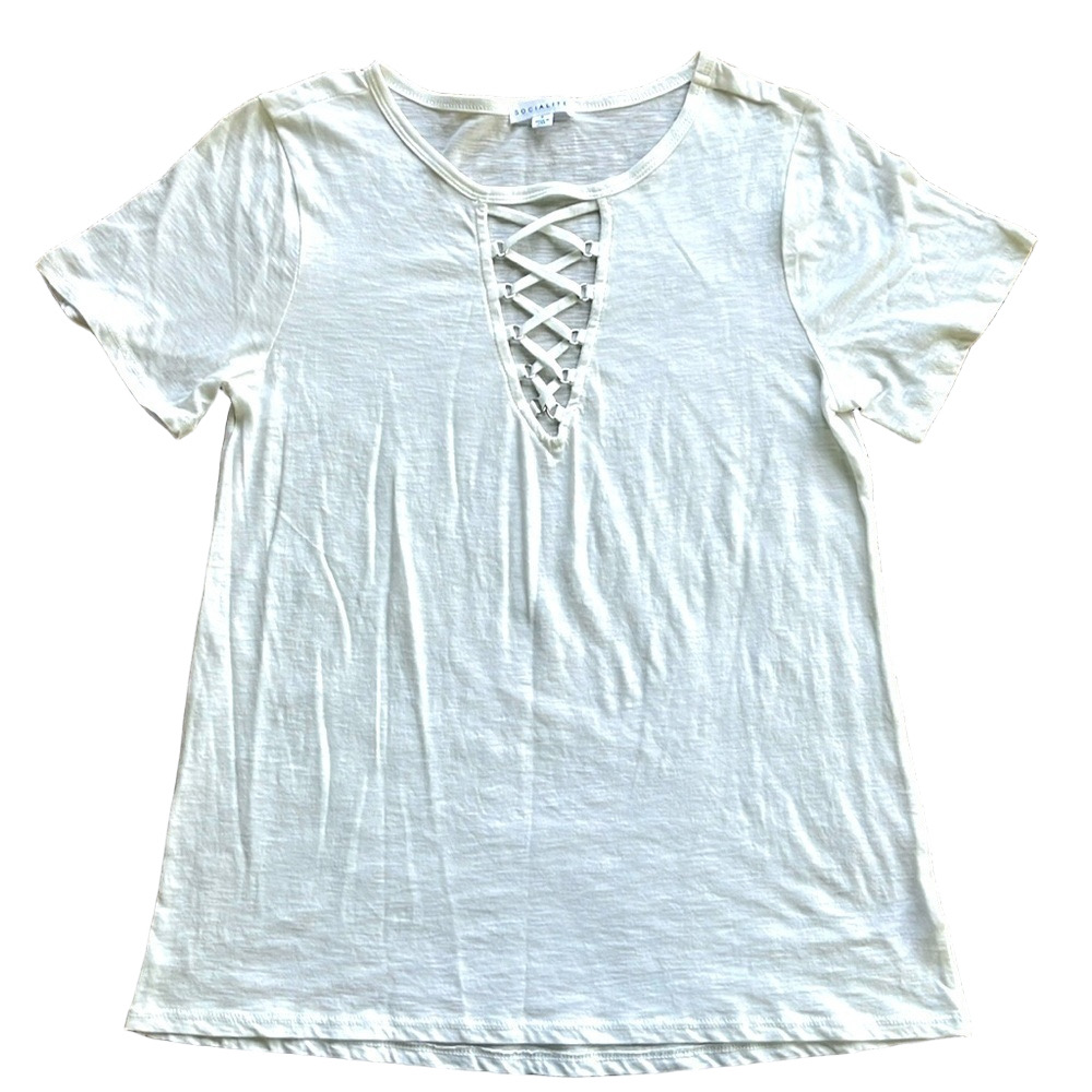 Socialite Modal Cotton Cross Neckline Top